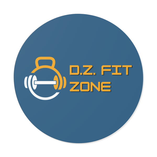 D.Z. Fit Zone Round Vinyl Sticker — Gym Logo Fitness Decal