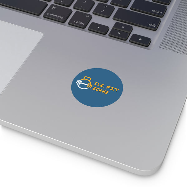 D.Z. Fit Zone Round Vinyl Sticker — Gym Logo Fitness Decal