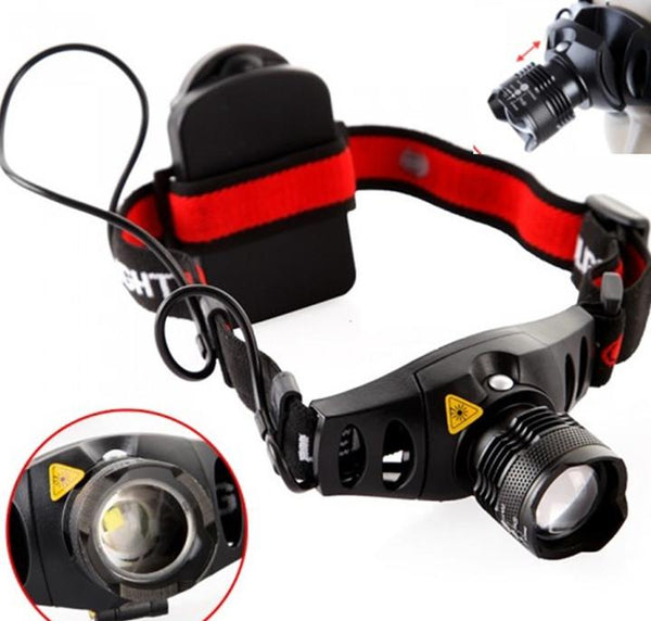 Q5 600 Lumen LED Headlight Four Modes Zoomable Camping Light