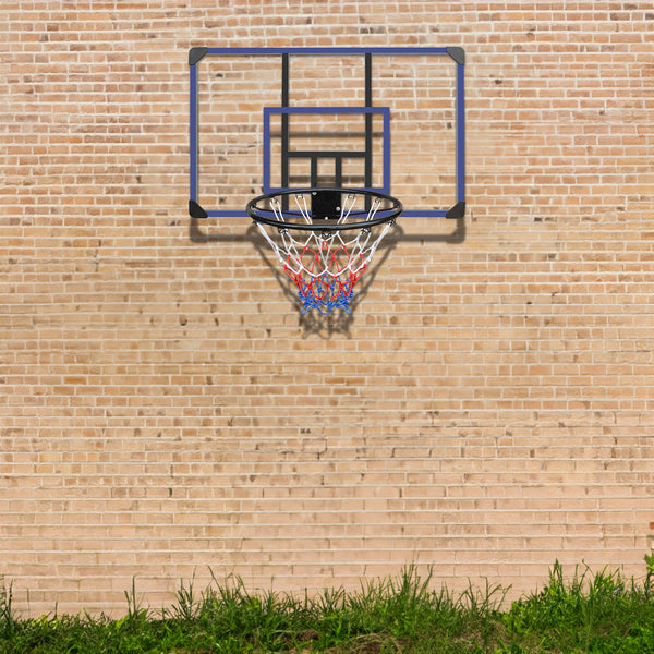Wall-Mounted Basketball Hoop 45x29-Inch Foldable Backboard
