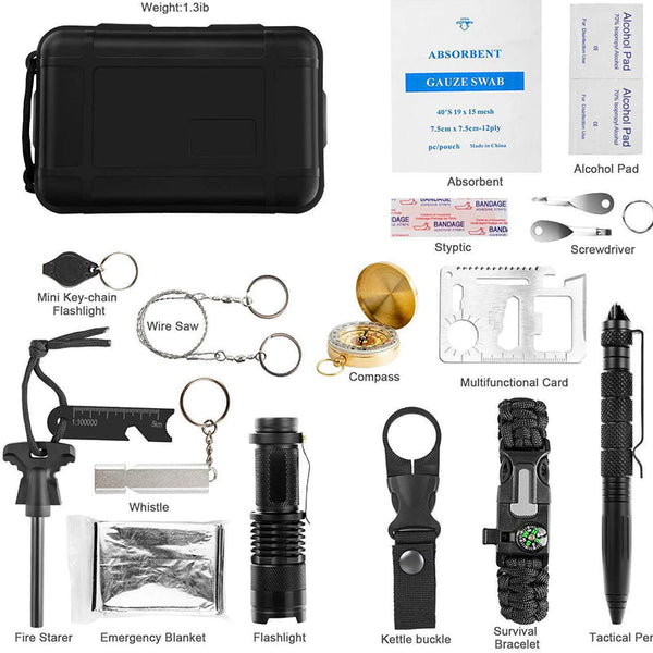 Outdoor Travel Survival Kit with Emergency Camping Tools