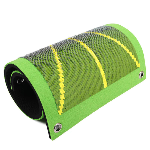Golf Swing Training Mat with Directional Swing Tracks