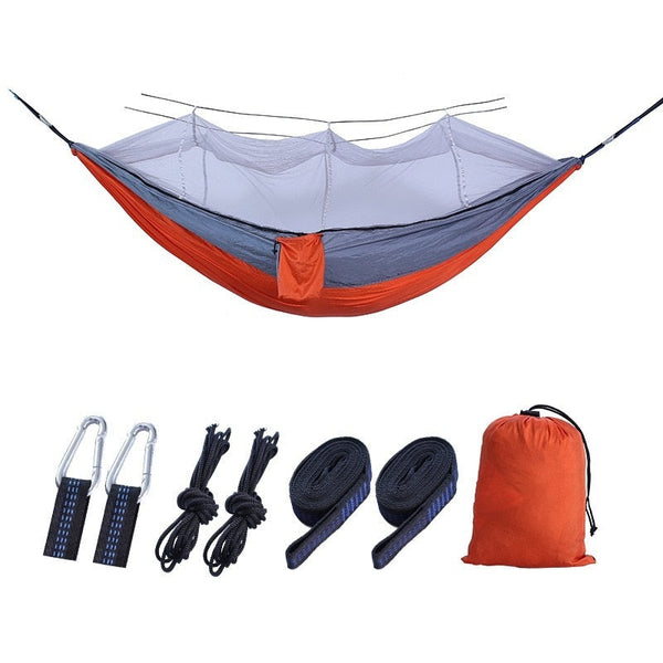 210T Nylon Outdoor Anti-Mosquito Camping Hammock Bed