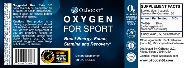 Oxygen For Sport Supplement for Active Performance Support