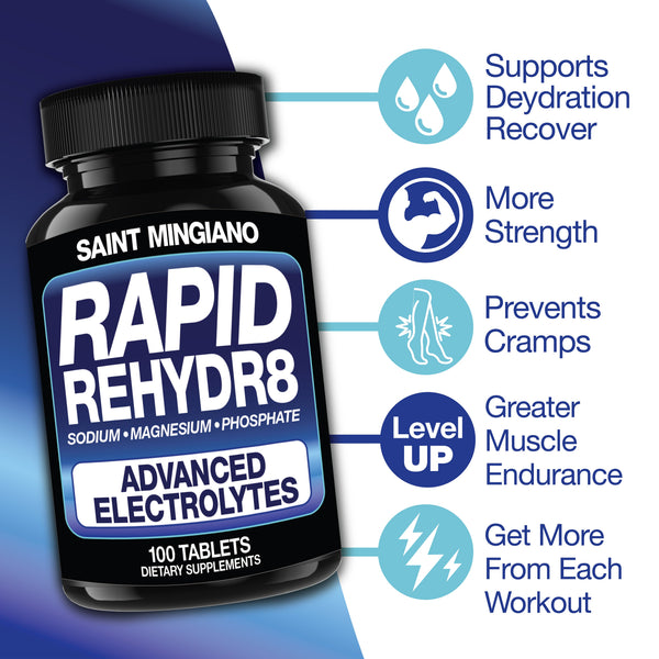 Rapid Rehydr8 Electrolyte Supplements 100 Capsules